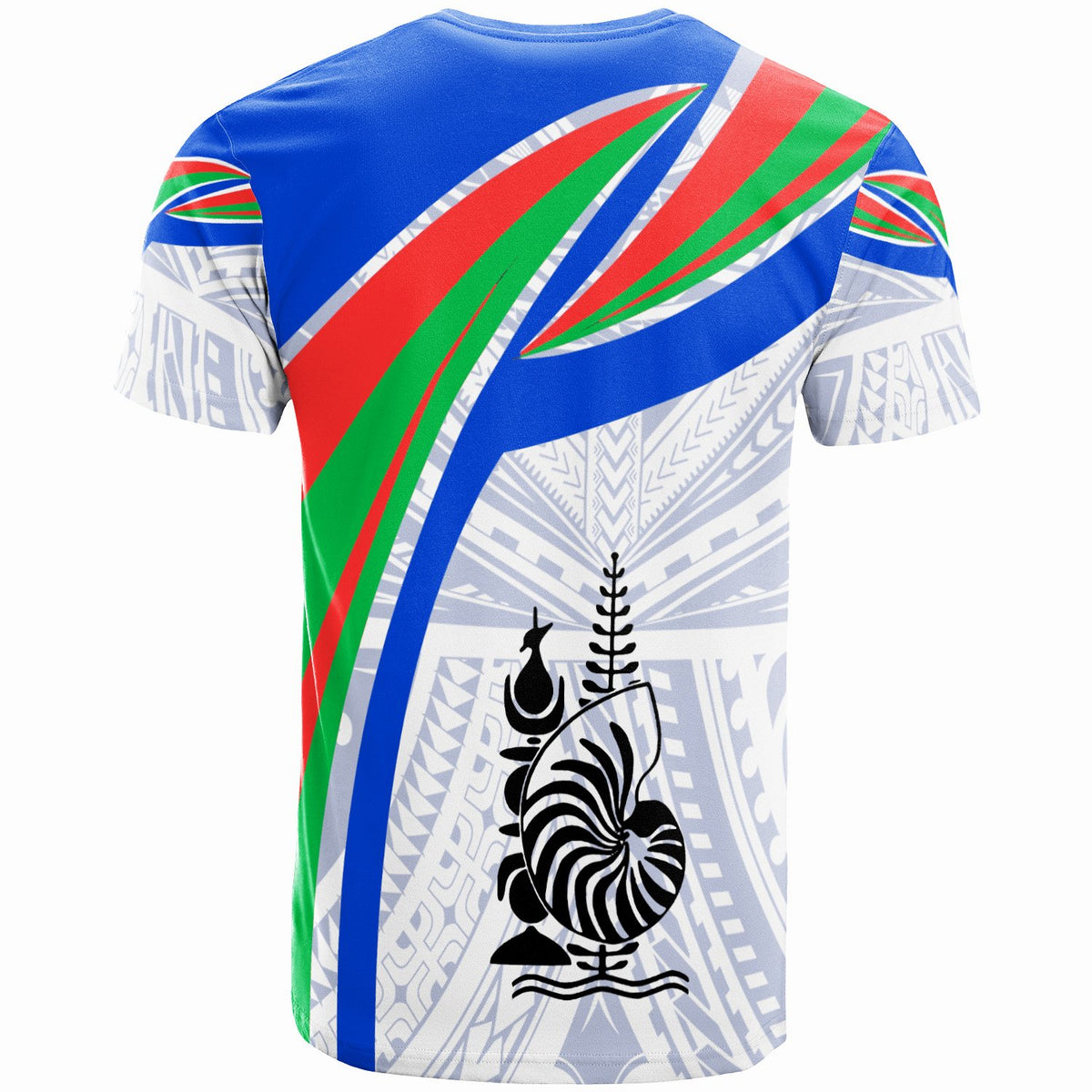 New Caledonia Custom T Shirt Handicraft Pattern - Polynesian Pride