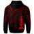 New Caledonia Zip Hoodie Red Color Cross Style - Polynesian Pride