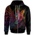 New Caledonia Zip Hoodie Butterfly Polynesian Style Unisex Black - Polynesian Pride