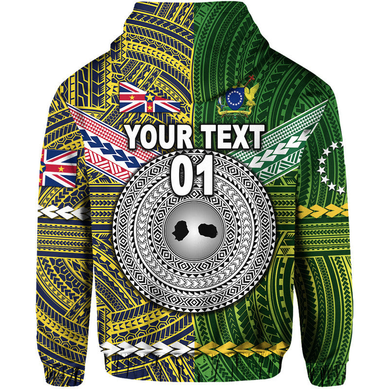 Custom Cook Islands Niue Hoodie Polynesian Together LT8 - Polynesian Pride