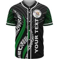 Niue Polynesian Custom Personalised Baseball Shirt - Niue Strong Fire Pattern Unisex Black - Polynesian Pride