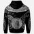 Niue Custom Zip Hoodie Serrated Pattern White Color Unisex Black - Polynesian Pride