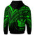 Niue Zip Hoodie Green Color Cross Style - Polynesian Pride