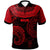 Niue Polo Shirt Unique Serrated Texture Red Unisex Red - Polynesian Pride