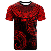 NiueT Shirt Unique Serrated Texture Red Unisex Red - Polynesian Pride