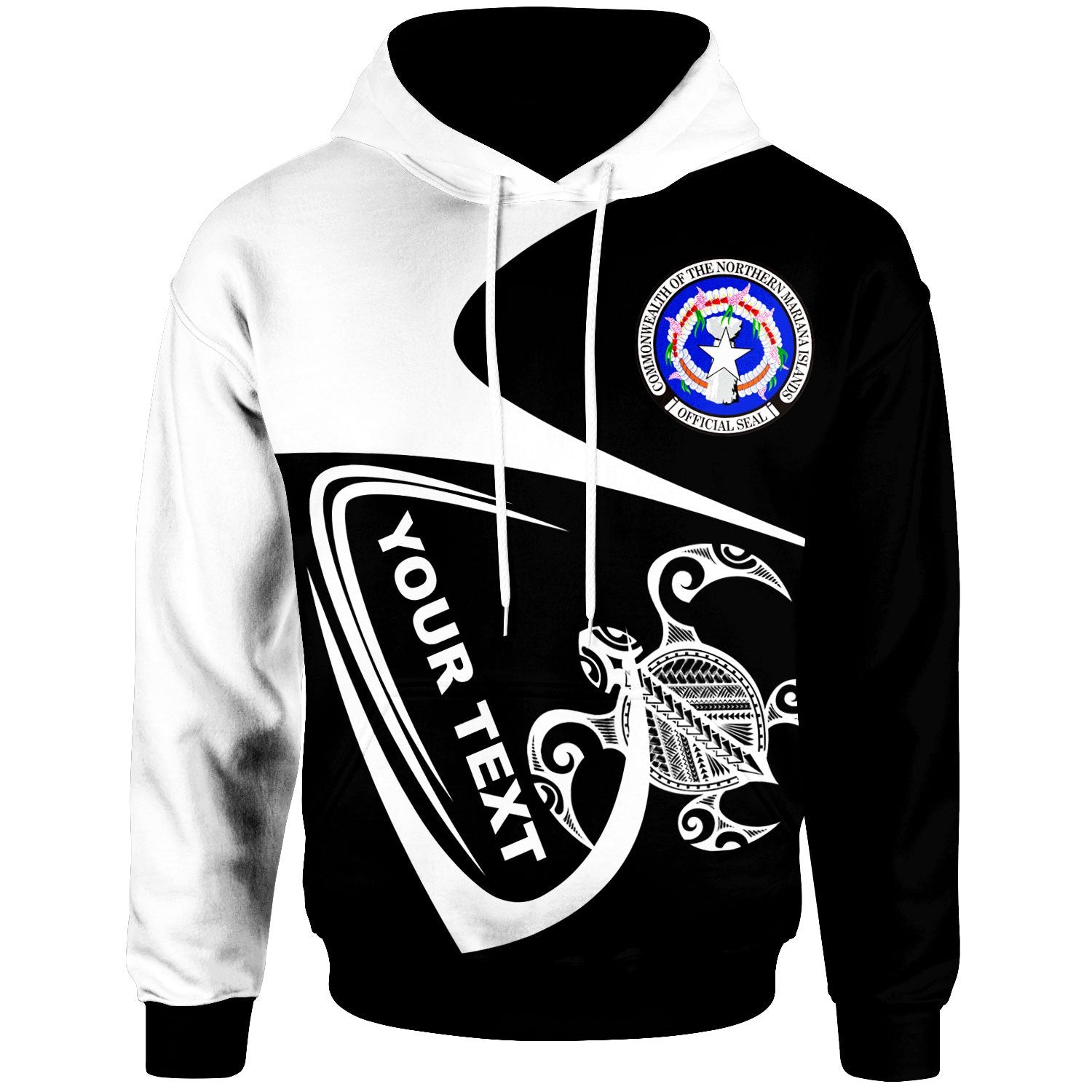 CNMI Custom Hoodie Street Style Unisex Black - Polynesian Pride