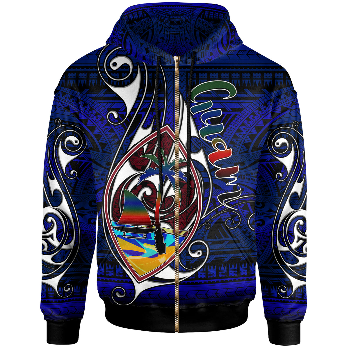 Guam Hoodie Custom Guam Independence Day With Hook Polynesian Patterns LT10 - Polynesian Pride