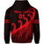 Custom New Zealand Rugby Maori Hoodie Silver Fern Koru Vibes Red LT8 - Polynesian Pride