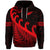 Custom New Zealand Rugby Maori Hoodie Silver Fern Koru Vibes Red LT8 - Polynesian Pride