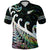 New Zealand Rugby Maori Polo Shirt Silver Fern Koru Vibes Paua Shell LT8 Green - Polynesian Pride