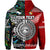 Custom New Zealand Tonga Hoodie Maori and Polynesian Together Paua Shell, Custom Text and Number LT8 - Polynesian Pride