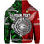 Custom New Zealand Tonga Zip Hoodie Maori and Polynesian Together Green, Custom Text and Number LT8 - Polynesian Pride