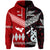 New Zealand Tonga Hoodie Maori and Polynesian Together Red LT8 - Polynesian Pride