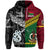 Custom Vanuatu New Zealand Hoodie Together Black, Custom Text and Number LT8 - Polynesian Pride