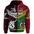 Custom Vanuatu New Zealand Zip Hoodie Together Red LT8 - Polynesian Pride