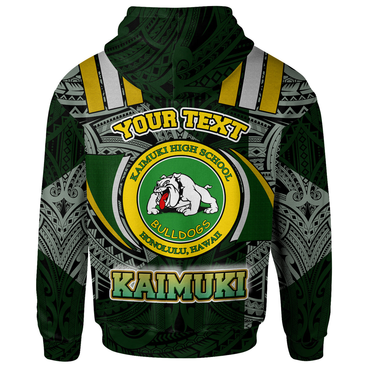 Hawaii Kaimuki High School Hoodie Custom Kaimuki High School Polynesian Pattern Hoodie LT10 - Polynesian Pride