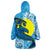 Palau Flag with Polynesian Tattoo Wearable Blanket Hoodie LT9 - Polynesian Pride