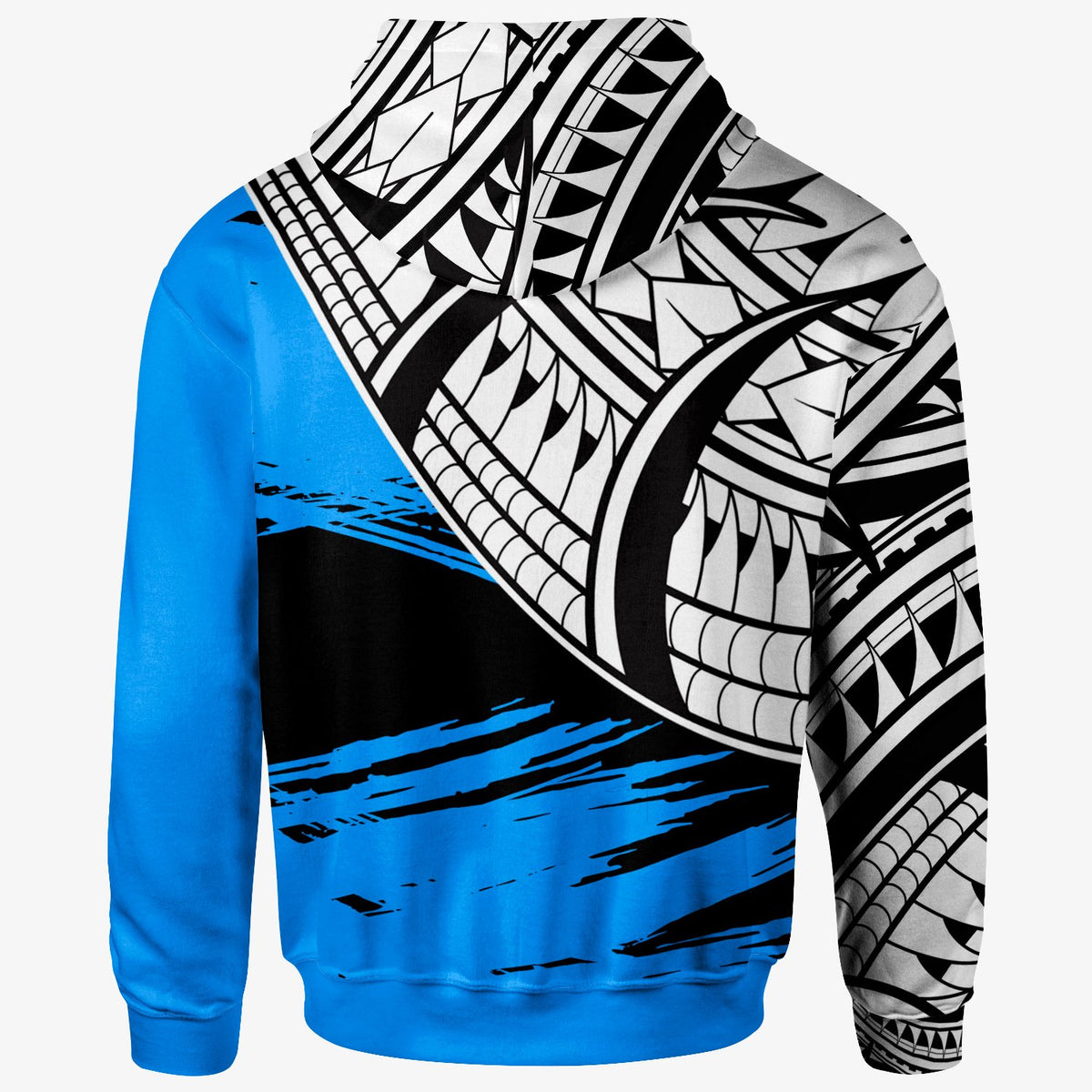 Palau Custom Zip Hoodie Palau Flag Style With Claw Pattern - Polynesian Pride