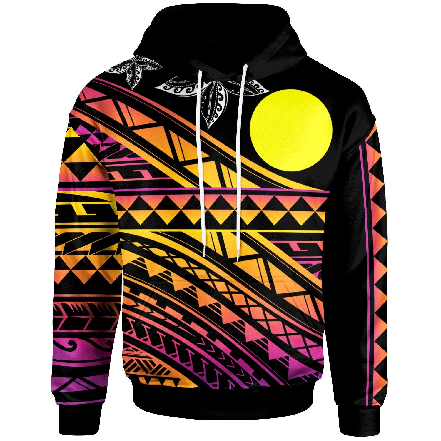 Palau Custom Hoodie Special Polynesian Ornaments Unisex Black - Polynesian Pride