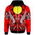 Palau Zip Hoodie Tribal Sun Tattoo Red Color Unisex Red - Polynesian Pride