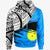 Palau Custom Hoodie Palau Flag Style With Claw Pattern Unisex Blue - Polynesian Pride