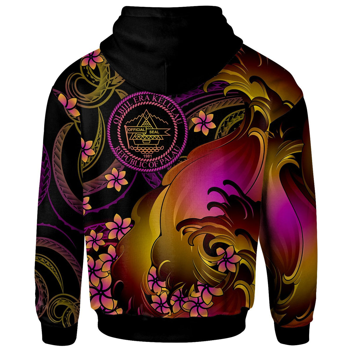 Palau Custom Hoodie Palau in wave - Polynesian Pride