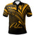 Palau Polo Shirt Gold Color Cross Style Unisex Black - Polynesian Pride