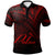 Palau Polo Shirt Red Color Cross Style Unisex Black - Polynesian Pride