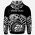 Papua New Guinea Custom Zip Hoodie Ethnic Style With Round Black White Pattern - Polynesian Pride