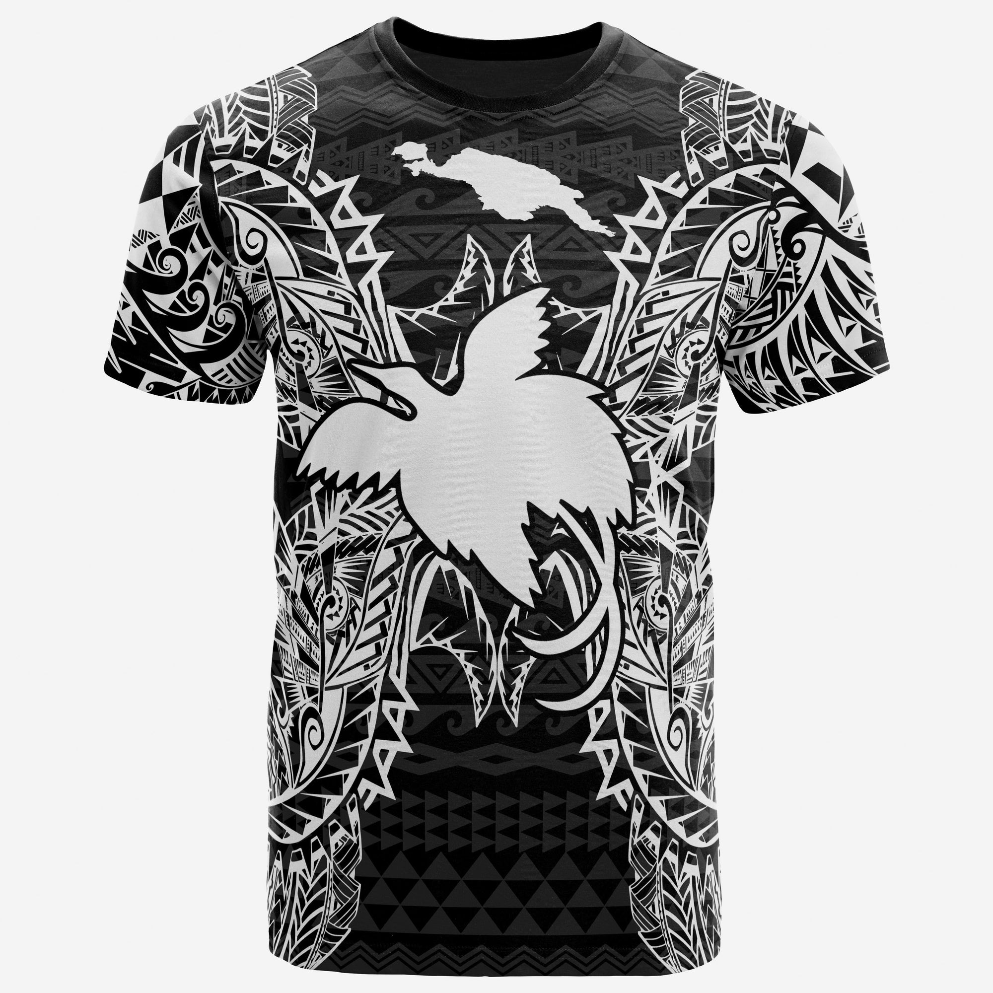 Papua New Guinea All T Shirt Papua New Guinea Flag Map Polynesian Tattoo White Black Unisex Black - Polynesian Pride