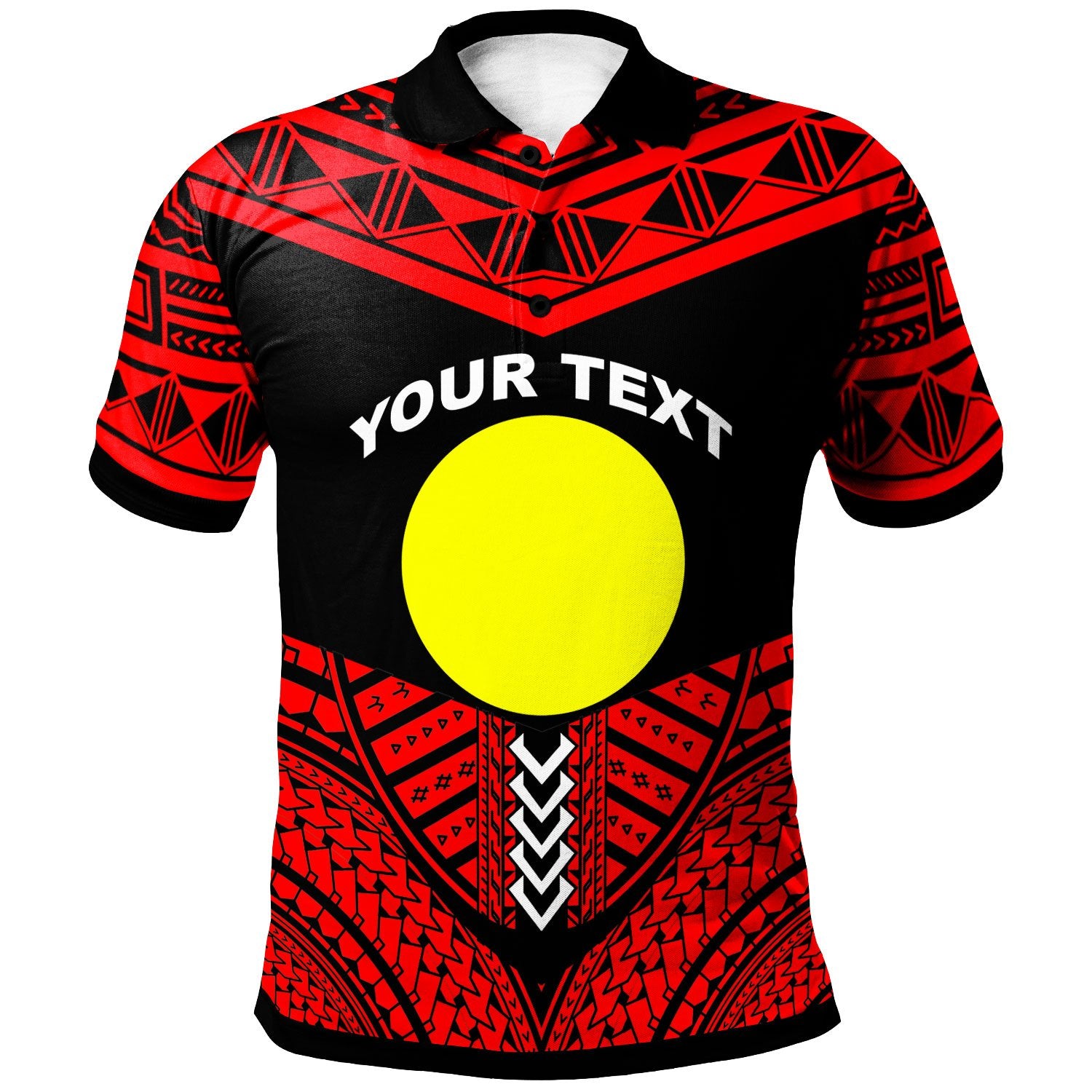 Palau Custom Polo Shirt Tribal Pattern Cool Style Red Color Unisex Red - Polynesian Pride