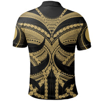 Samoan Tattoo Polo Shirt Gold - Polynesian Pride