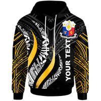 Philippines Custom Hoodie Philippine Strong Fire Pattern Gold Unisex Gold - Polynesian Pride