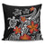 Hawaiian Map Turtle Swim Plumeria Polynesian Pillow Covers One Size Black - Polynesian Pride