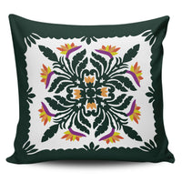 Hawaiian Quilt Paradise Flowers Pillow Covers - AH One Size 18"x18 Green - Polynesian Pride