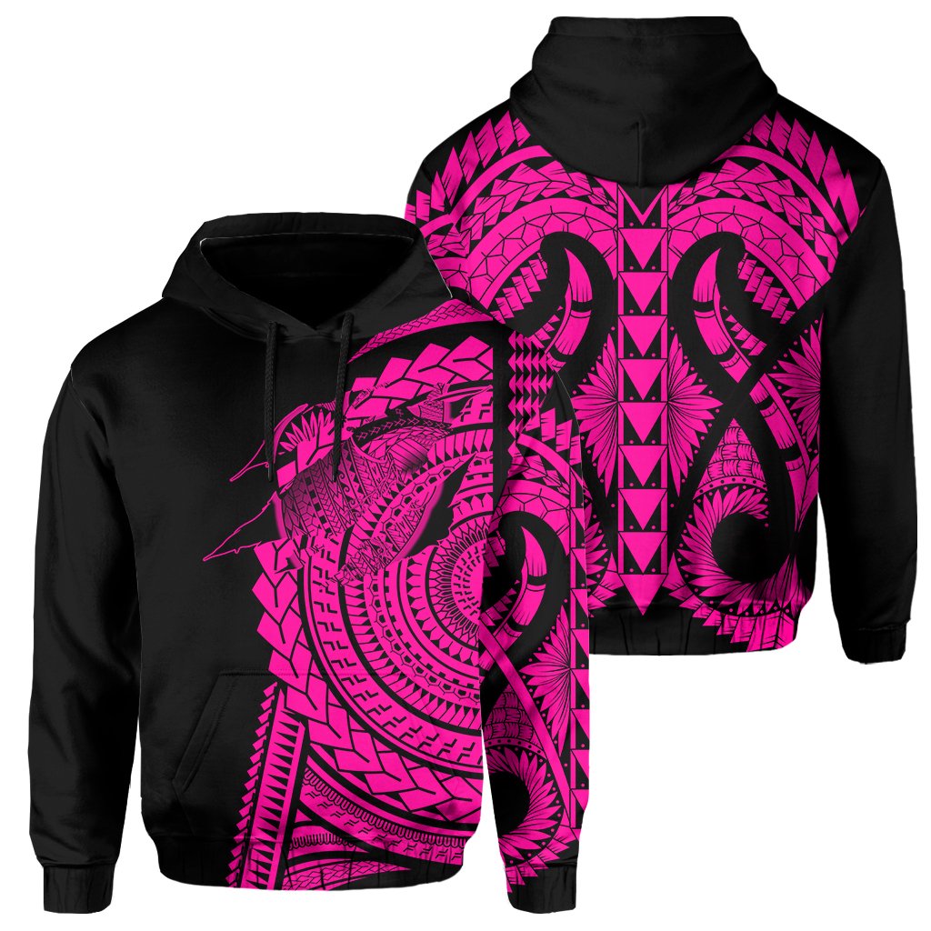 Hawaii Polynesian Hoodie In My Heart Ryan Style Pink Unisex Pink - Polynesian Pride