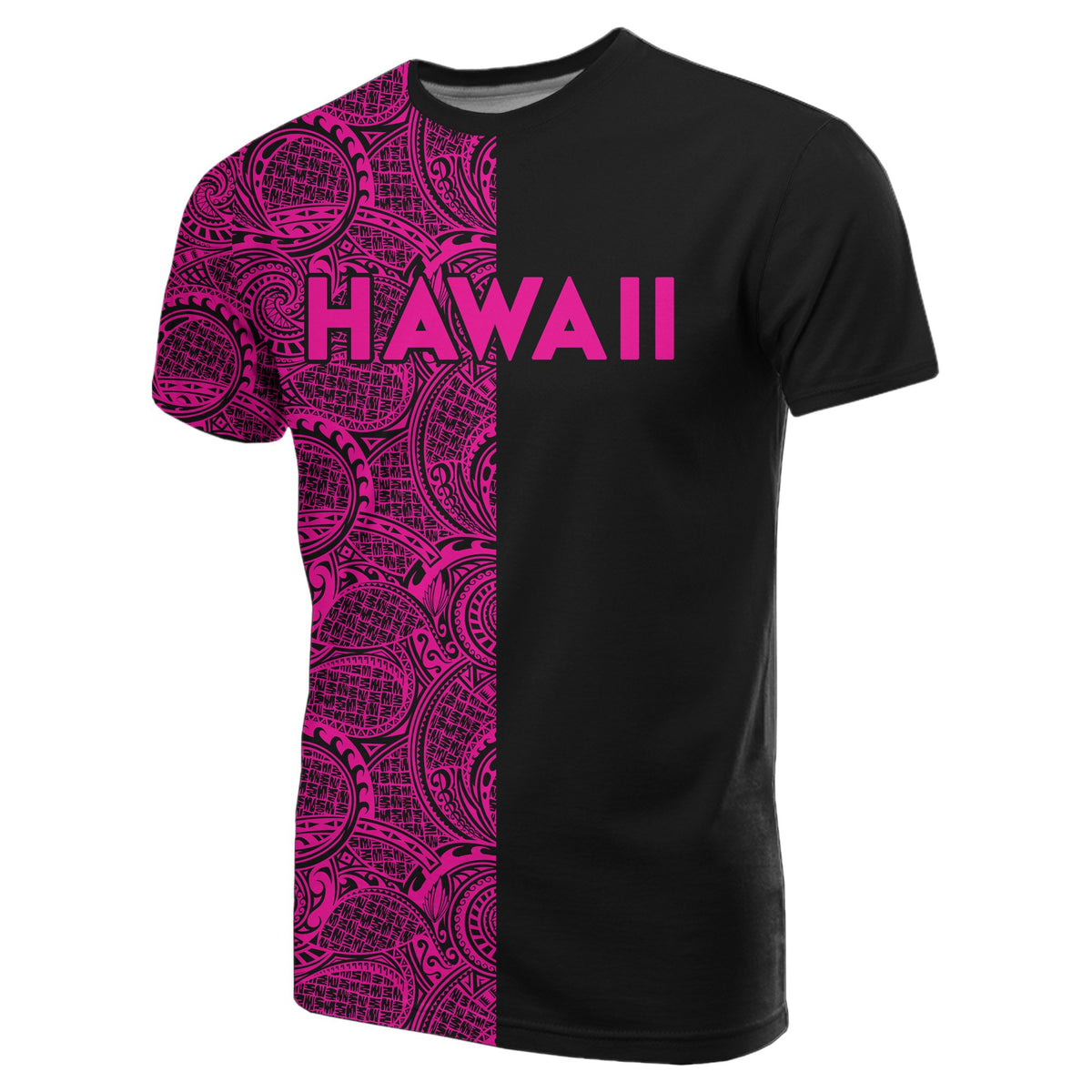 Hawaii Kanaka Polynesian T Shirt The Half Pink - Polynesian Pride