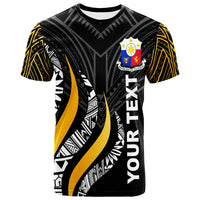 Philippines Custom T Shirt Philippines Strong Fire Pattern Gold Unisex Art - Polynesian Pride