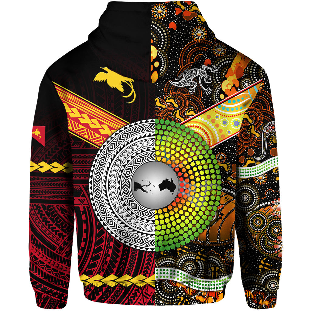 Papua New Guinea Australia Aboriginal Zip Hoodie Together LT8 - Polynesian Pride