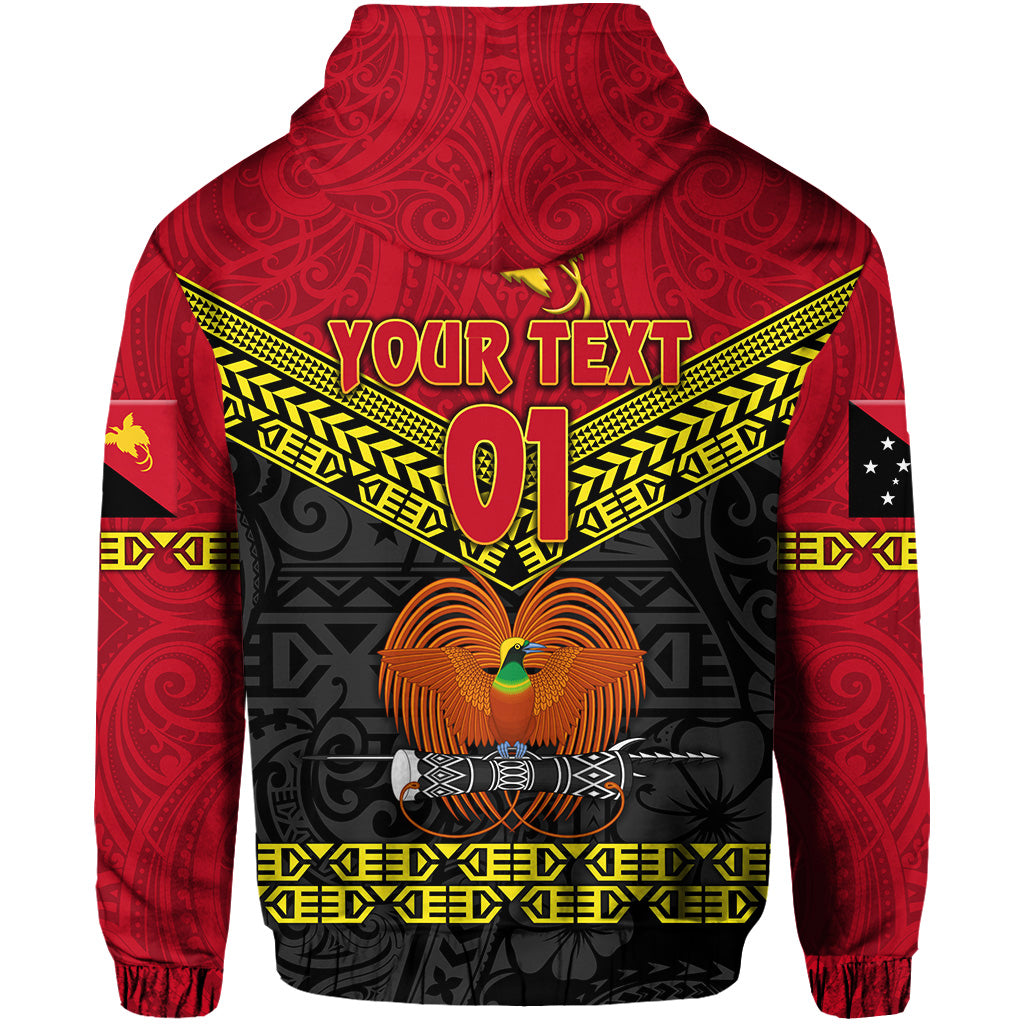 Custom Papua New Guinea Kumuls Zip Hoodie Simple Style Black Vibes LT8 - Polynesian Pride