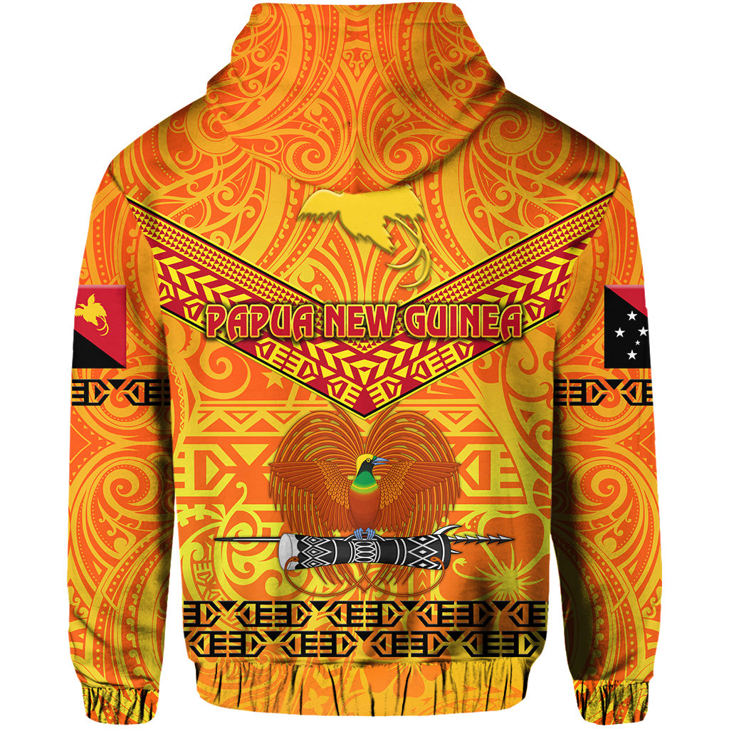 Papua New Guinea Kumuls Zip Hoodie Simple Style Yellow Vibes LT8 - Polynesian Pride