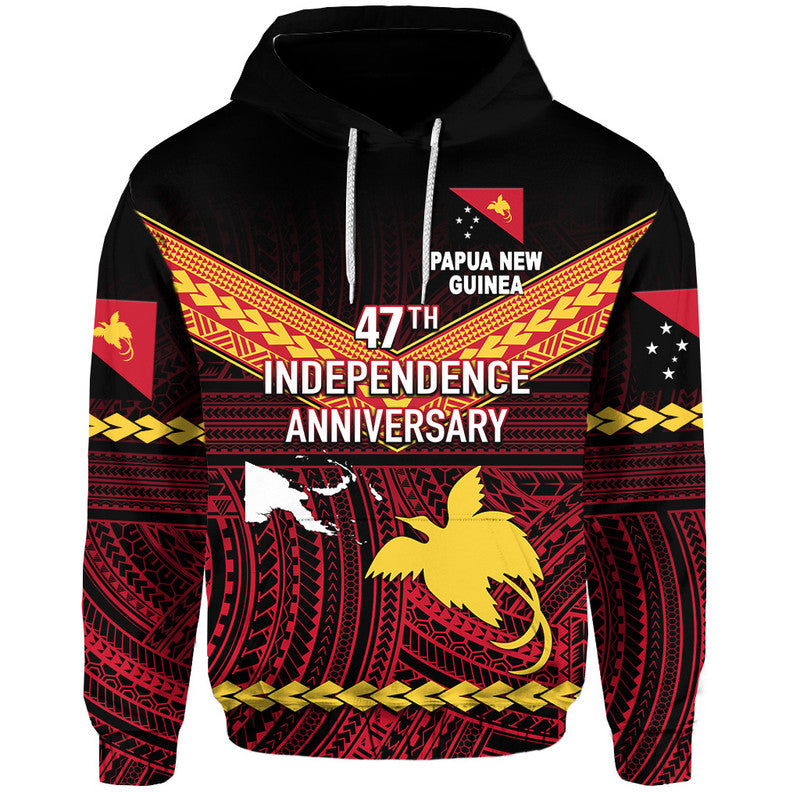 (God Blessing PNG) Papua New Guinea 47th Independence Day Hoodie Simple Style LT8 Hoodie Red - Polynesian Pride