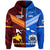 Custom Papua New Guinea Samoa Together Zip Hoodie, Custom Text and Number LT8 - Polynesian Pride