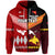 Custom Papua New Guinea Tonga Zip Hoodie Polynesian Together Red LT8 - Polynesian Pride