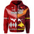 Custom Papua New Guinea Tonga Zip Hoodie Polynesian Together Bright Red LT8 - Polynesian Pride