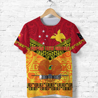 Custom Papua New Guinea Kumuls T Shirt Simple Style Red Vibes LT8 - Polynesian Pride