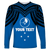 (Custom Personalised) Micronesia Yap - Proud Yapese Long Sleeve Shirt - LT12 Unisex Blue - Polynesian Pride