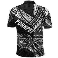 FSM Pohnpei Polo Shirt Original Style Black LT8 - Polynesian Pride