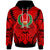 Pohnpei Hoodie Classic Vignette Style Unisex Red - Polynesian Pride