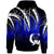 Pohnpei Hoodie Tropical Leaf Gradient Blue Style Unisex Blue - Polynesian Pride